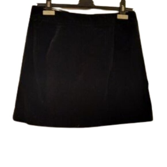 GAP Black Velvet Mini Skirt A-Line Size 4 - Picture 5 of 5